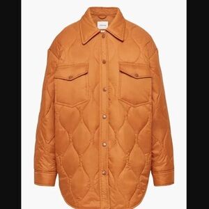 Aritzia Wilfred Free The Ganna Insulated Shirt Jacket  Rich Chestnut XS NWT